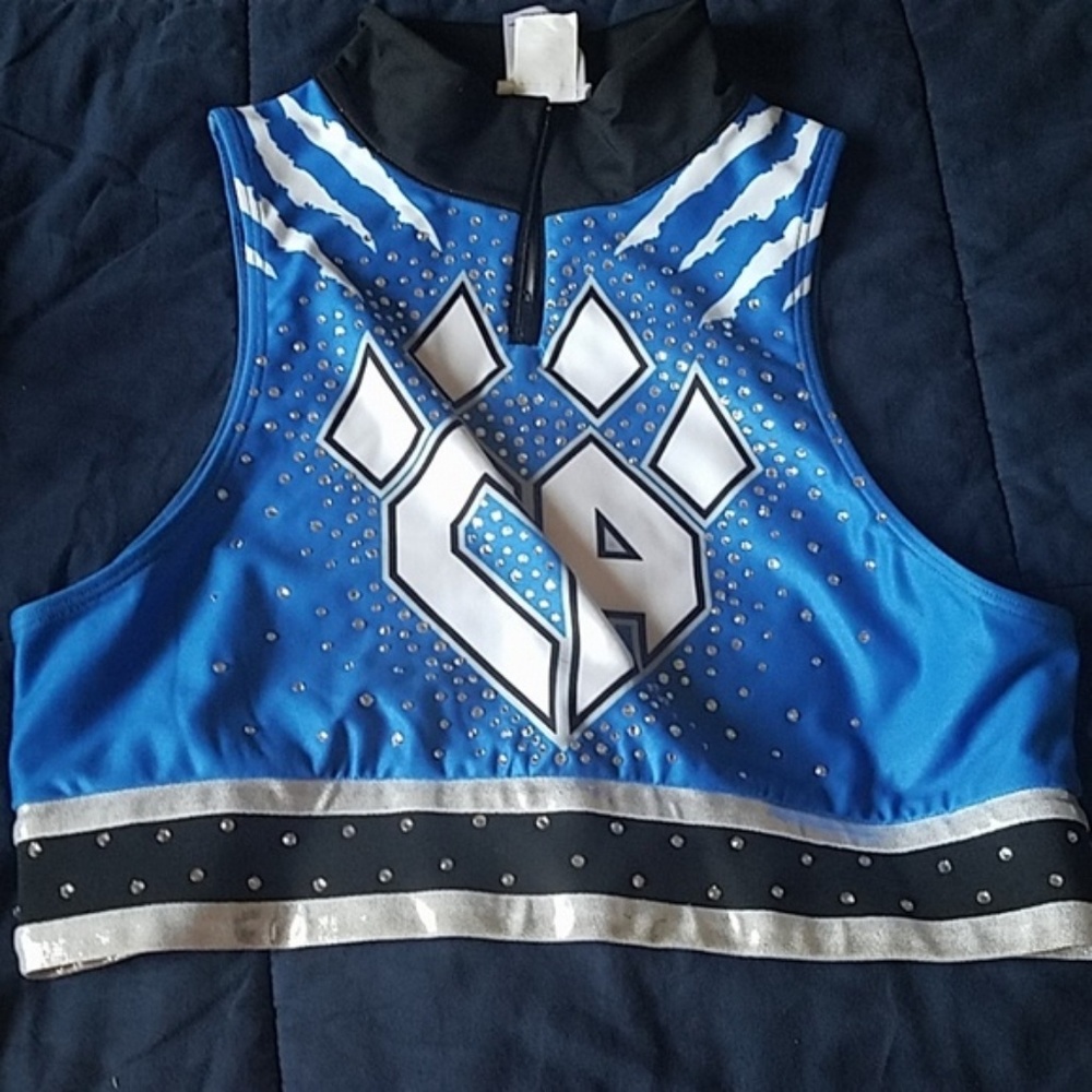 ISO cheer athletics zip it up sports bra SZ XXL